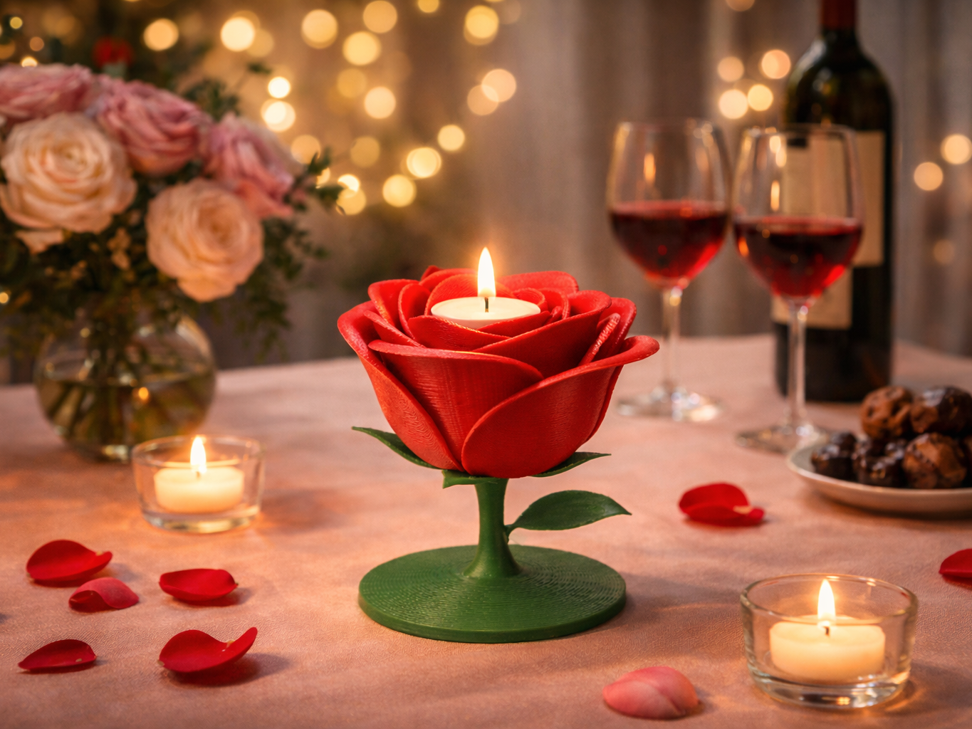 Valentine Rose Candleholder