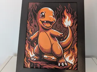 Charmander Pokemon 6x8 Hueforge