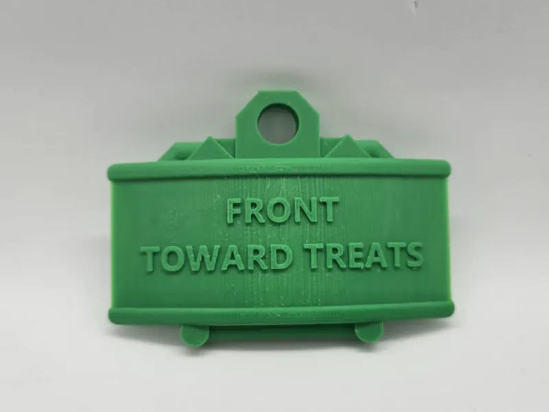 Claymore Mine Dog Collar Tag (Front Toward Treats)