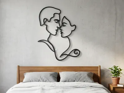 Wall Art Lovers Kiss – Wall Decor