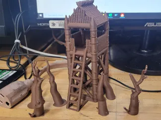 Medieval Palisade Lookout Tower - No Supports