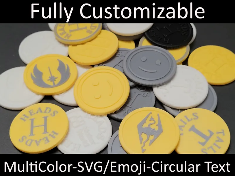 Customizable Coin / Token from SVG, Text, Emoji