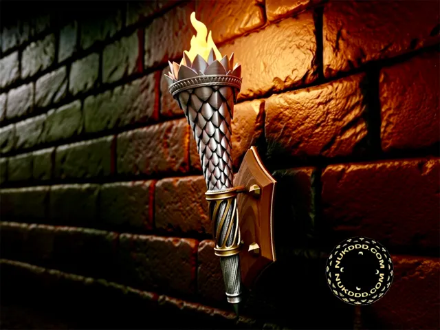 Dragon Scale Torch Detachable Wall Sconce