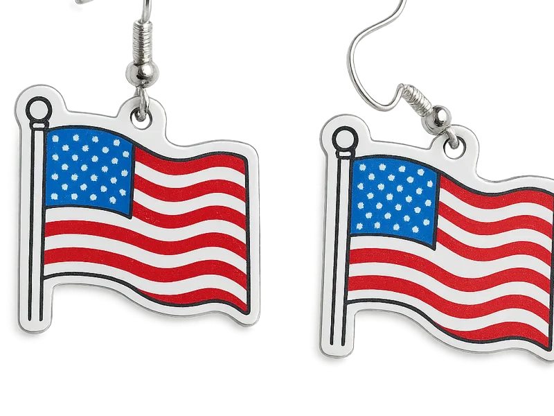 American Flag Earrings