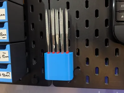 Diamond File Holder for Ikea Skadis Pegboard