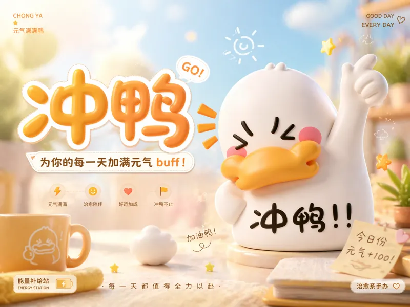 冲鸭~ 为你的每一天加满元气buff！