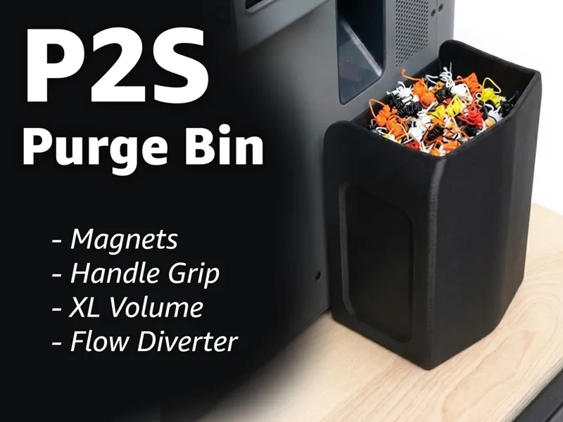 P2S Purge Bin XL Ultra-Stable Magnetic Poop Chute