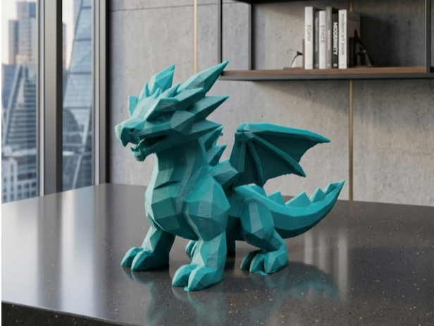 Low Poly Dragon – Stylized Statue