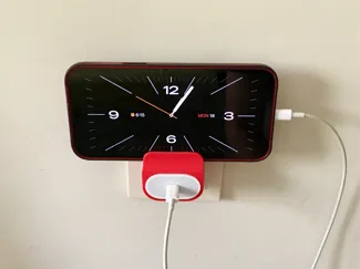 Apple charger phone holder