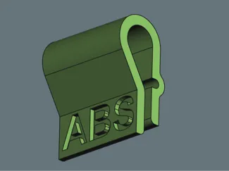Filament clip (holder) with label
