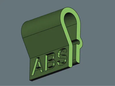 Filament clip (holder) with label