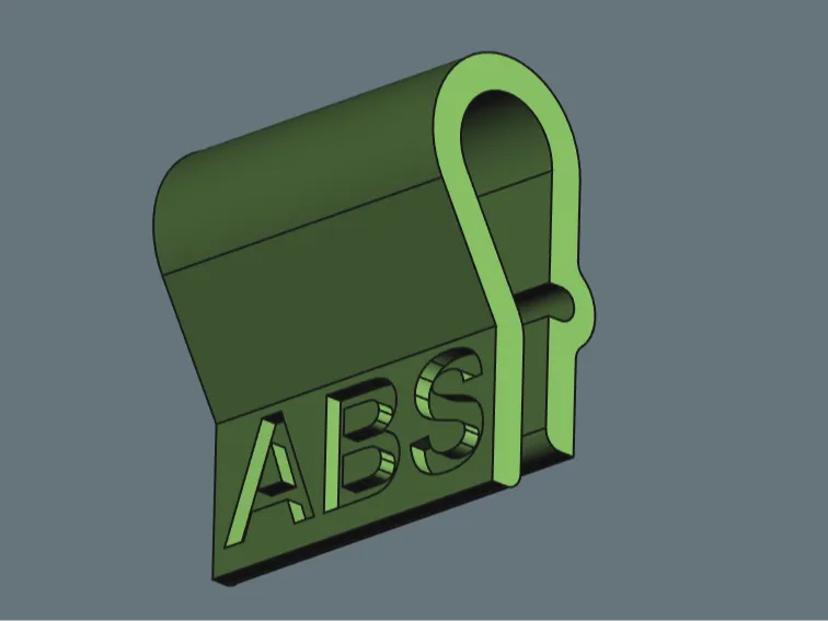 Filament clip (holder) with label