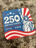 Set de sous-verres patriotiques USA 250 ans avec plateau — photo 7
