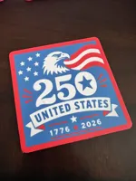 Set de sous-verres patriotiques USA 250 ans avec plateau — photo 4