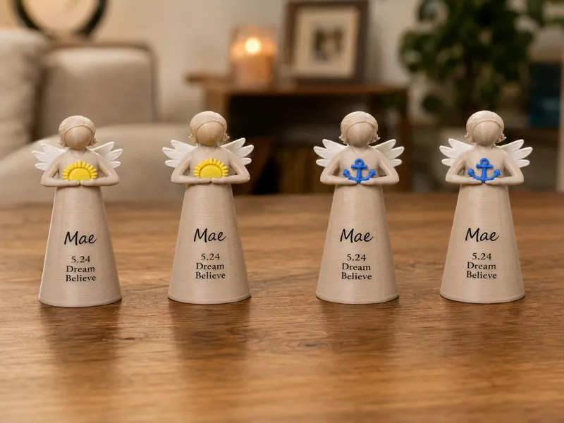 Custom Angel Figurine with Sun or Anchor