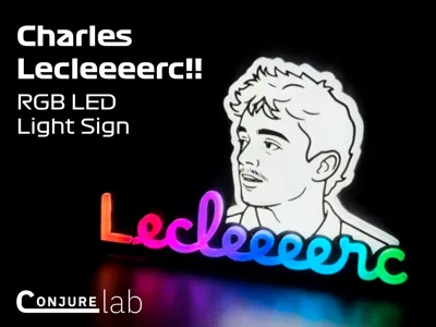 Charles Lecleeeerc!! RGB LED Light Sign