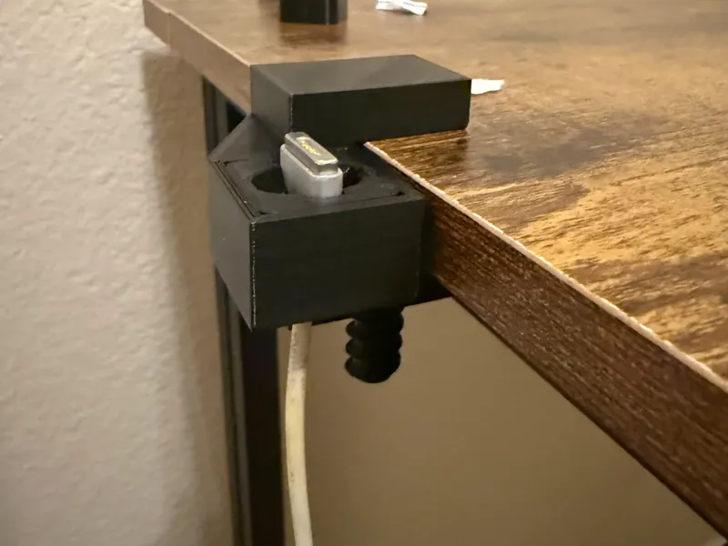 Discrete Desk mount for Custom Cable Holders