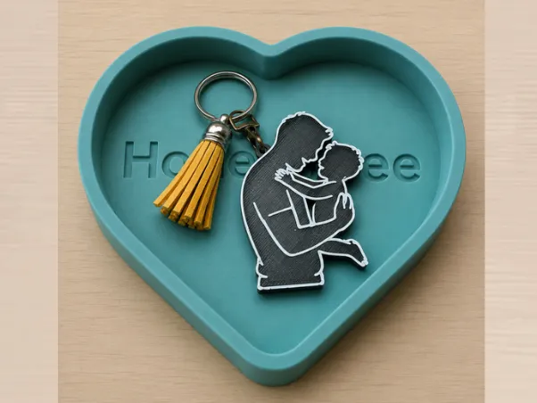 Keychain: Father With Child