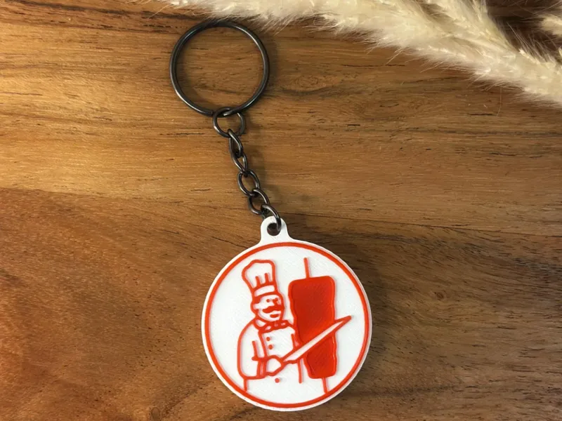 Döner Kebap Logo Anhänger/Schlüsselanhänger