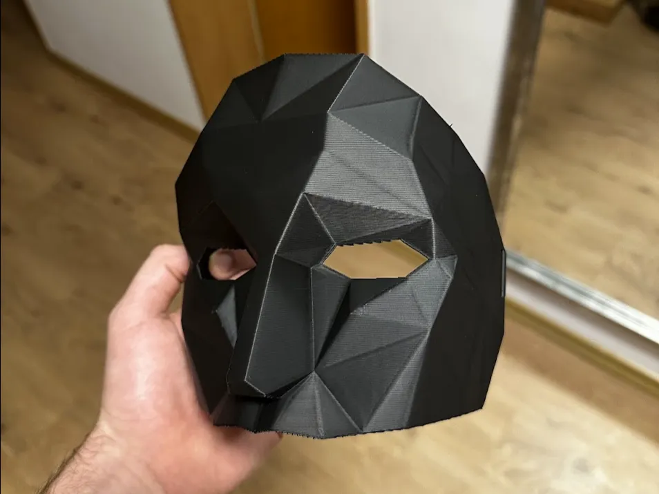 Masque Front Man (Squid Game) - demi-visage bouche libre