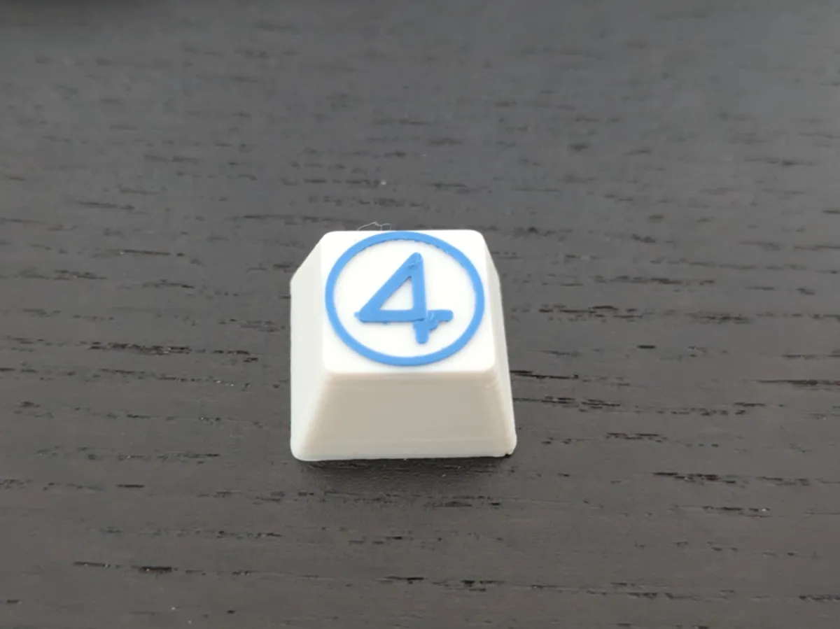 Key Cap Digit 4 Fantastic four keycap by wardmar MakerWorld: Download Free 3D Models