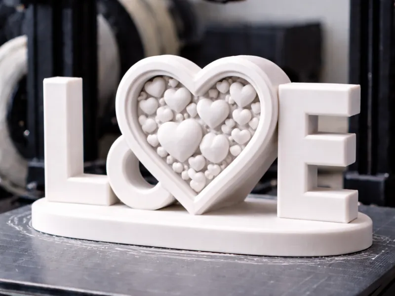 LOVE Schriftzug mit Herz - Valentinsdeko