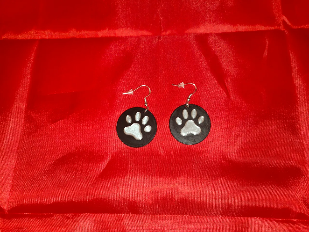Pawprint Earrings view 3
