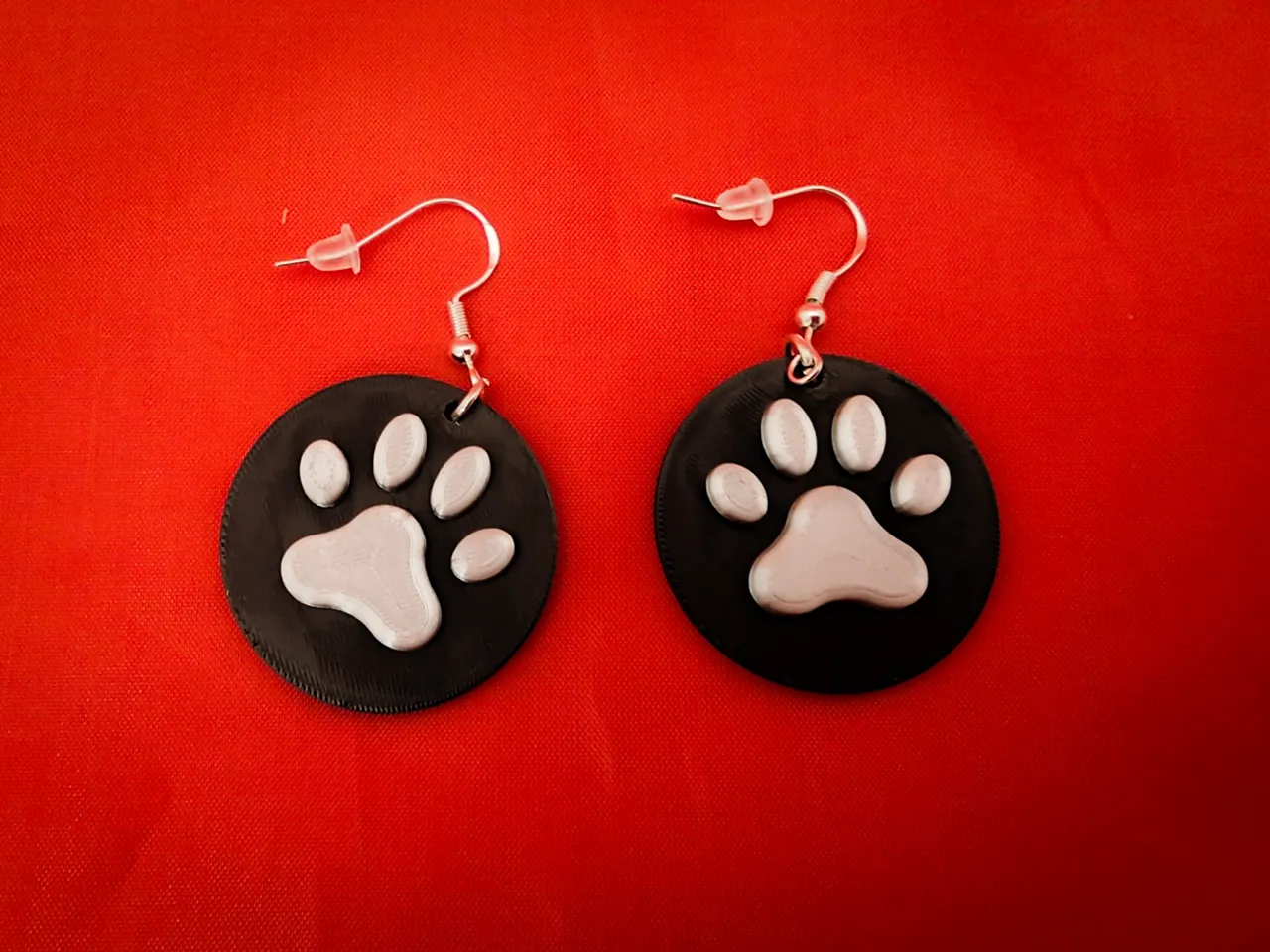 Pawprint Earrings view 2