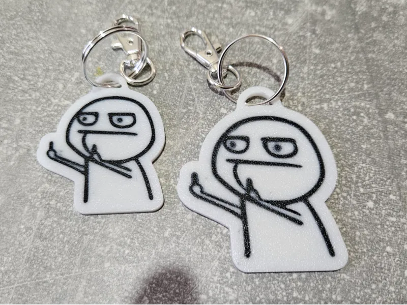 Large and small memes keychain
