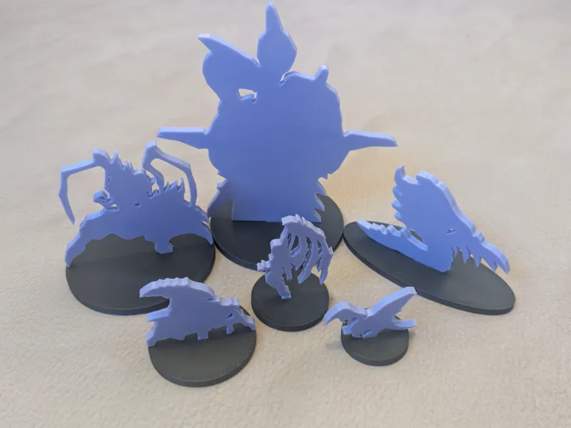 Zerg Standees for StarCraft: The Miniatures Game