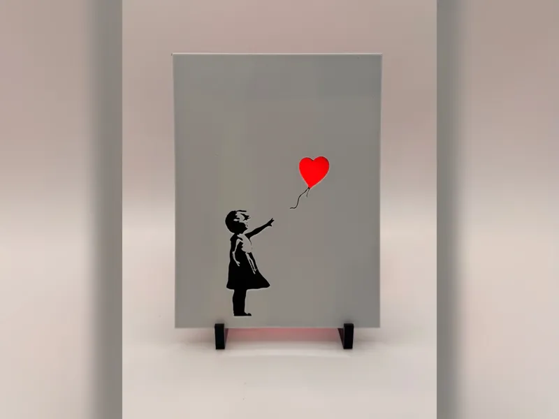 Banksy Red Balloon Hueforge Backlit Panel