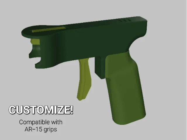 Print-In-Place Spray Paint Gun view 3