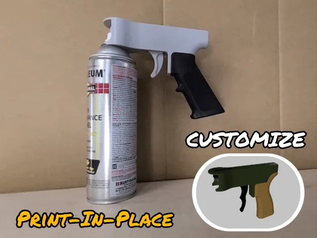 Print-In-Place Spray Paint Gun