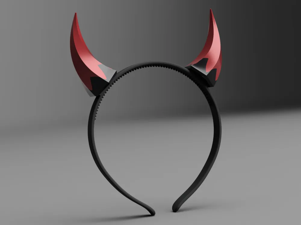 Devil Horn Headband – Halloween Edition - Free 3D Print Model - MakerWorld