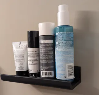Screw-mount behind door cosmetics wall shelf