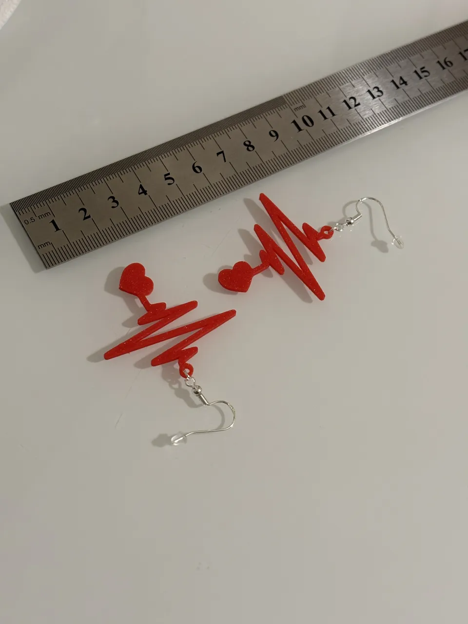 Heart Earrings ECG view 4