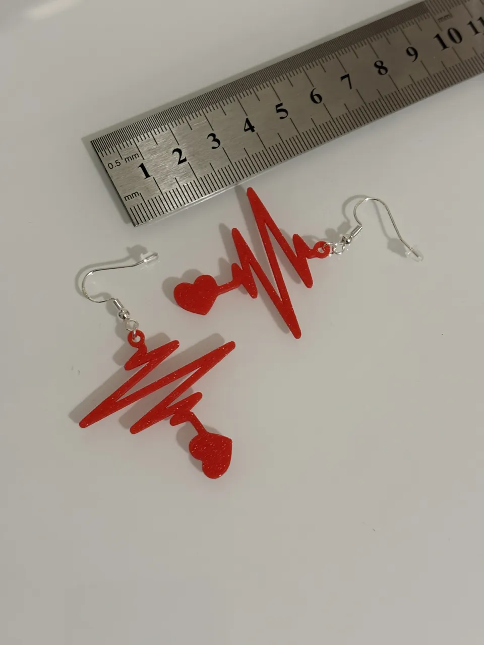 Heart Earrings ECG view 3