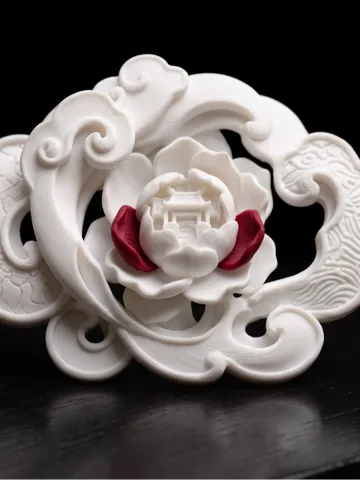 Accesorio para boquillas: Red Lotus of Eternal Heritage Brooch Magnetic Back — vista de referencia 2