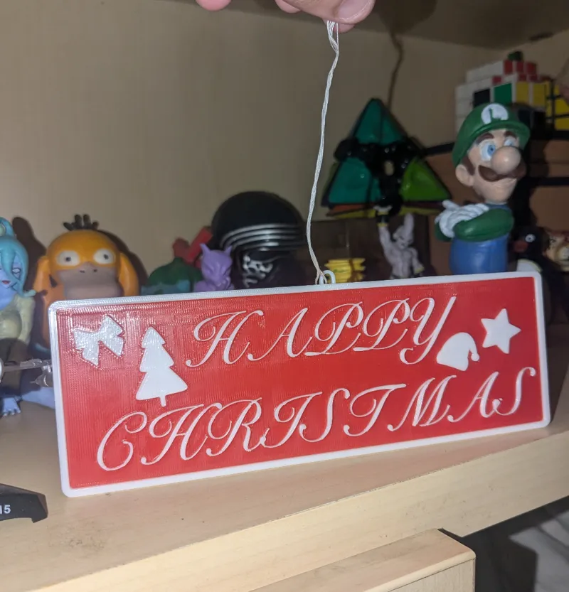 Happy Christmas 3D Sign 
