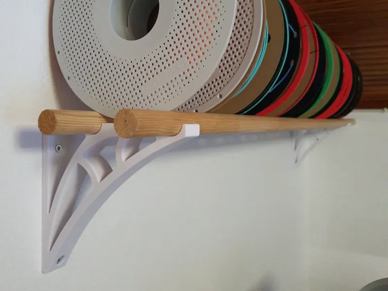 Sturdy filament rack for 21.5 mm dowel