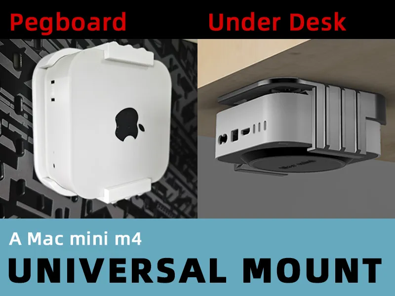 mac mini m4 UNIVERSAL MOUNT (Skadis Desk VESA)