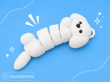 Llavero: Fluffy Flexi Dog | No AMS | Keychain — vista de referencia 3