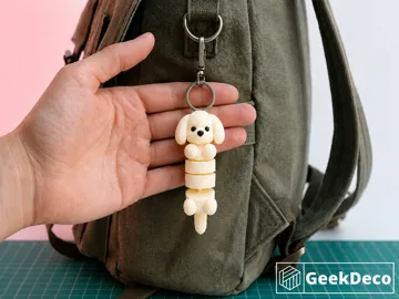 Llavero: Fluffy Flexi Dog | No AMS | Keychain — vista de referencia 4