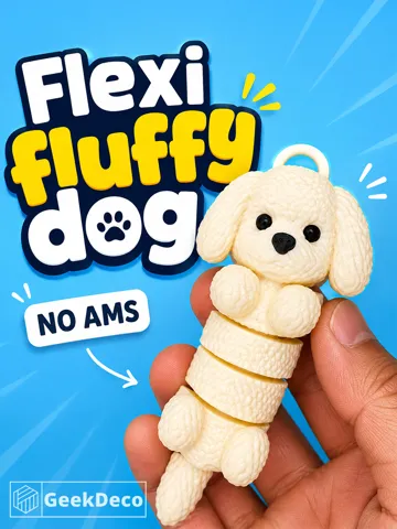 Llavero: Fluffy Flexi Dog | No AMS | Keychain — vista de referencia 2