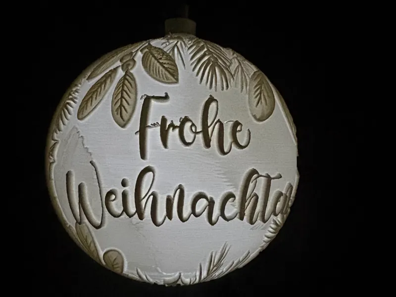 Weihnachtskugel 100mm Litho Lichtkugel