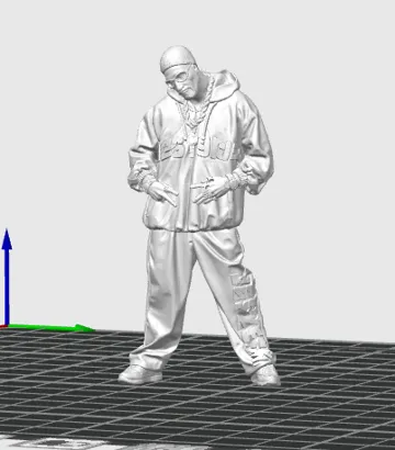 Modelo para impresión 3D: Ali G — vista de referencia 5