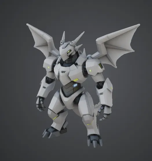 Mechanical Dragon Low Poly - Free 3D Print Model - MakerWorld