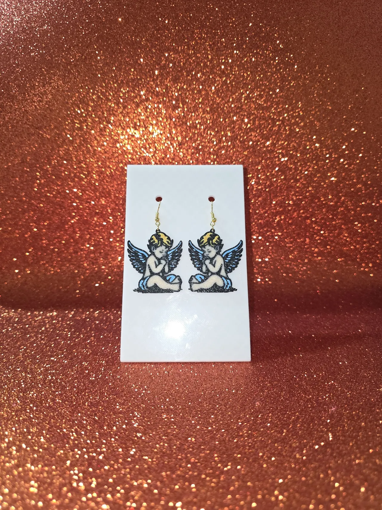Baby Angel earrings view 2