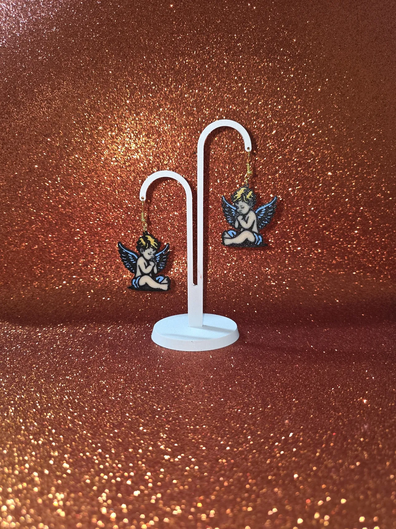 Baby Angel earrings view 3