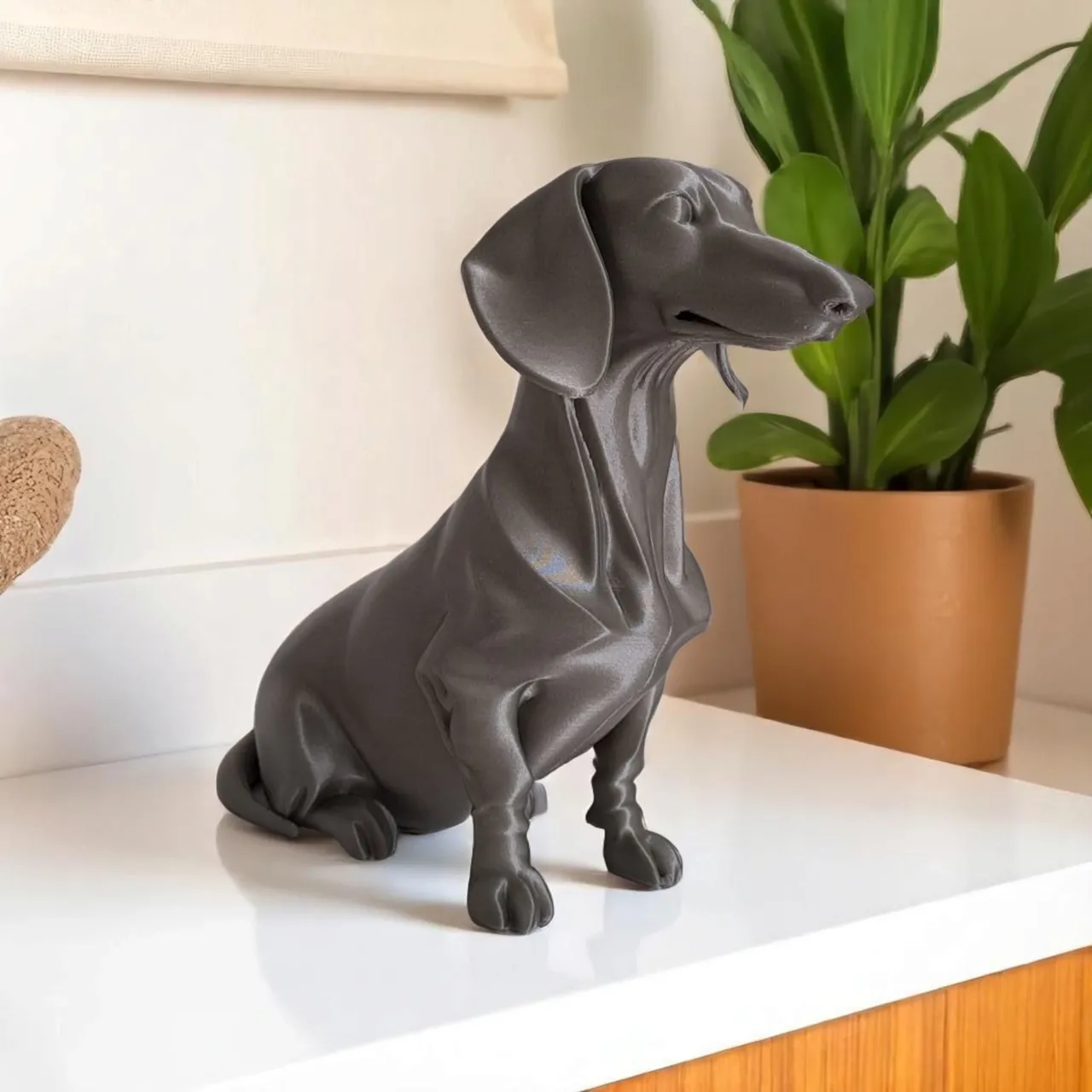 Minimalist Modern Dachshund Figure, Sculpture view 3